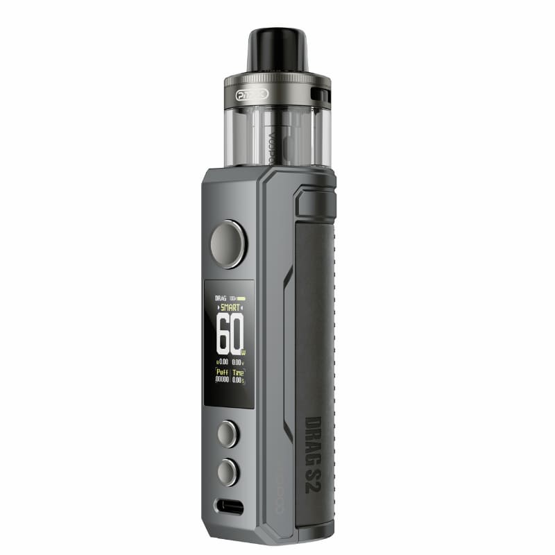 VOOPOO Drag S2 - Kit E-Cigarette 60W 2500mAh 5ml-Gray Metal-VAPEVO