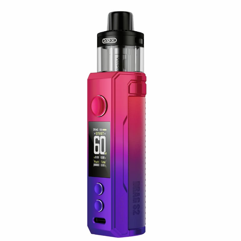 VOOPOO Drag S2 - Kit E-Cigarette 60W 2500mAh 5ml-Modern Red-VAPEVO