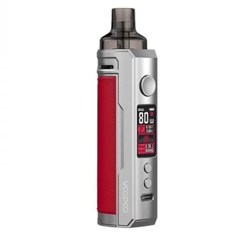 VOOPOO Drag X - Kit E-Cigarette 80W 4.5ml-Silver Red-VAPEVO