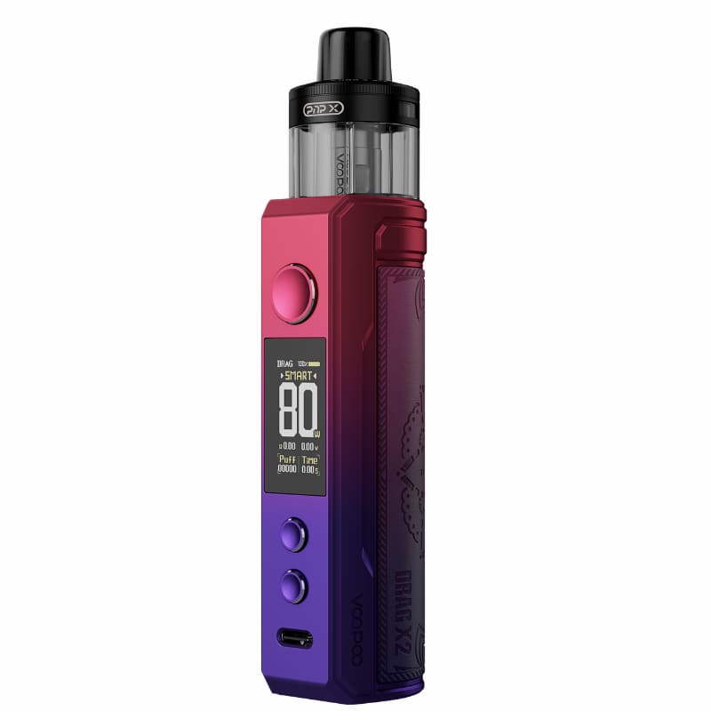 VOOPOO Drag X2 - Kit E-Cigarette 80W 5ml-Modern Red-VAPEVO