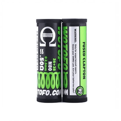 WOTOFO Coils Prémontés-Ni80 Fused Clapton Coils 26G+38G / 0.5Ω 10 pcs-VAPEVO