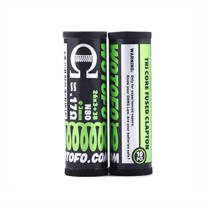 WOTOFO Coils Prémontés-Ni80 Tri Core Fused Clapton Coils 26Gx3+38G / 0.17Ω 10 pcs-VAPEVO