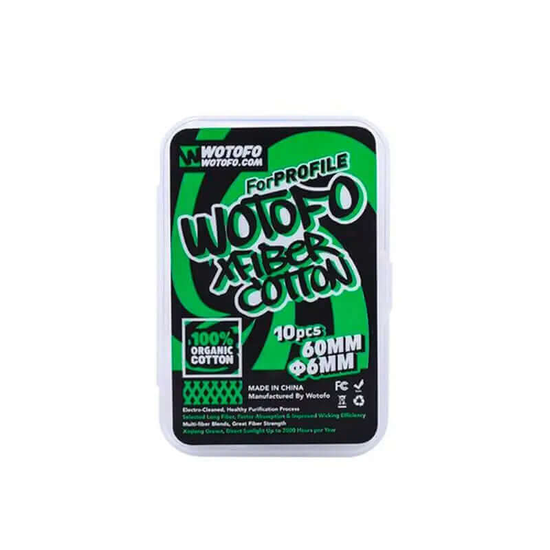 WOTOFO Xfiber Cotton For Profile-10 pcs 6mm-VAPEVO