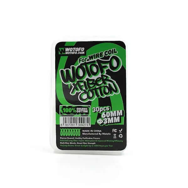 WOTOFO Xfiber Cotton For Profile-30 pcs 3mm-VAPEVO