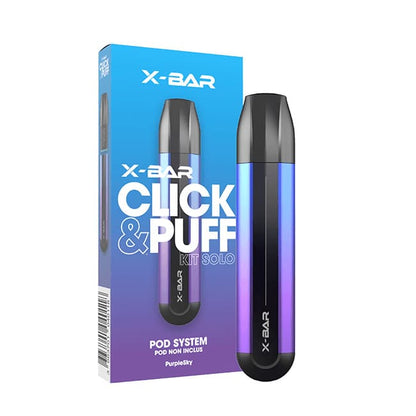 X-BAR Click & Puff Solo - Batterie Rechargeable 500mAh (Sans Cartouche)-Purple Sky-VAPEVO