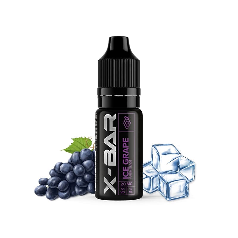 X-BAR Ice Grape - Sel de nicotine 10ml-10 mg-VAPEVO